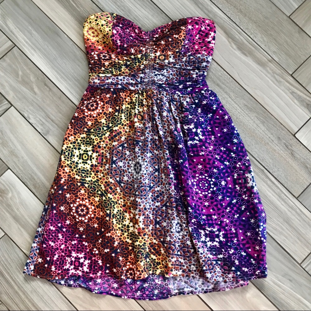 Lottie & Hollie Strapless Boho Chic Sun Dress XS 0